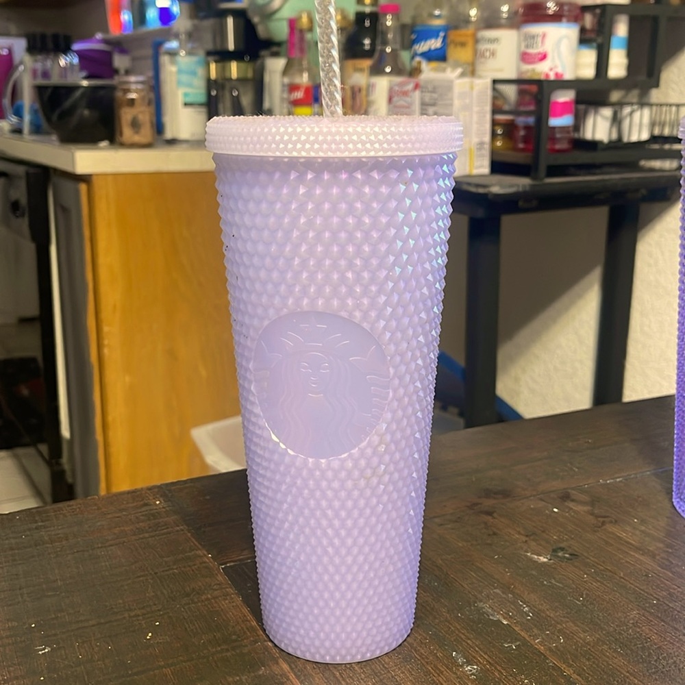 Starbucks Studded Tumbler Icy Lilac Iridescent Cold Cup Venti 24 oz Holiday 2021